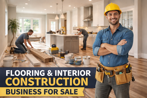 Established flooring and interior construction business with over 10 years of operating history, ser...