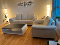 Canadian Leather White Sofa Set