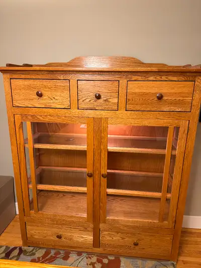 Oak China Display Cabinet, View more