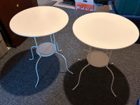White Metal Side Tables