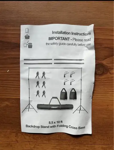Emart 8.5 x 10 ft Backdrop Stand, View more