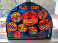 CASINO BACK GLASS SLOT MACHINE STAINED GLASS....heavy glass