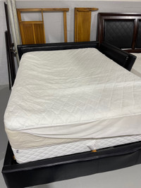 Double faux leather bedframe and matress