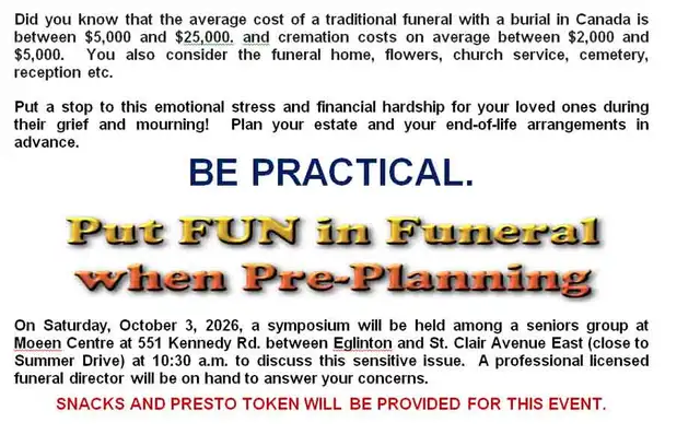 PRE-PLANNING FOR SENIORS SYMPOSIUM OCT. 3, 2026