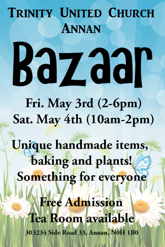 Spring bazaar in Annan in Events in Owen Sound