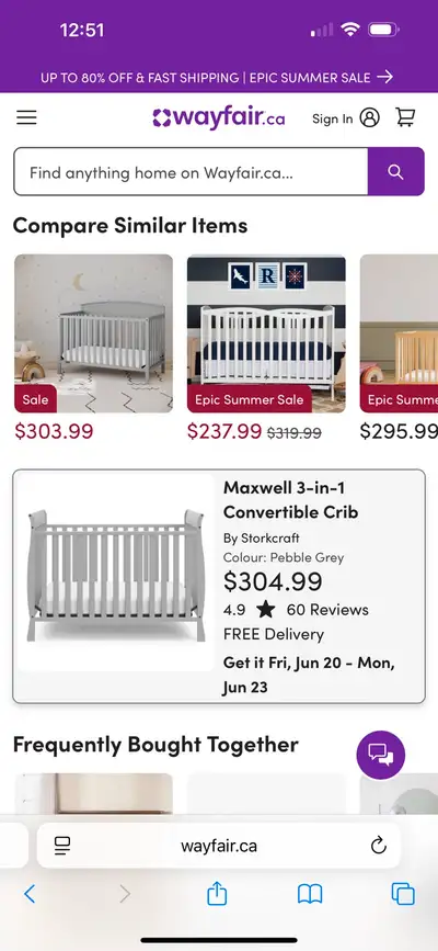 Maxwell baby crib brand new, View more