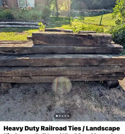 These heavy duty railroad ties are perfect for your next landscaping project, Measuring approximatel...