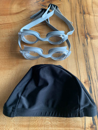 Bonnet et lunettes natation neufs