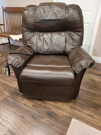 Pride Lift Chair - brown leather - high quality - gently used