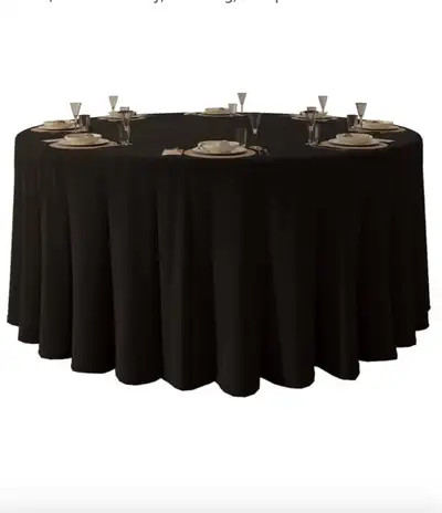 Large Black Circular Table Cloths, View more