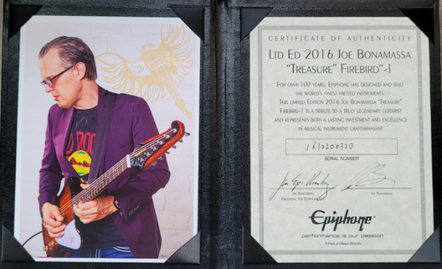 Epiphone Joe Bonnamassa Signature "Treasure" Firebird Guitar in Guitars in Calgary - Image 4