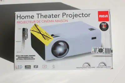 Brand new RCA Home Theatre Projector for sale. Never used—only opened to check contents. Perfect for...