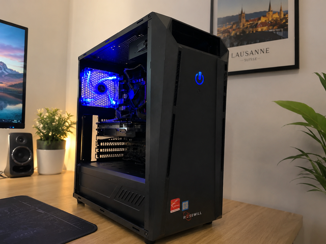 Blue LED Gaming PC – RX 580 8GB / i5 / 16GB RAM – 1080p Fortnite in Desktop Computers in City of Montréal - Image 4