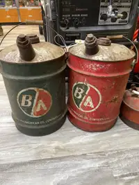British American Oil Company 5G Antique Cans
