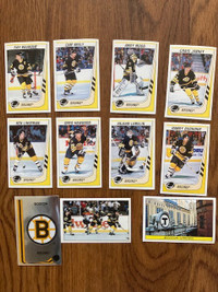 Lot of 11 1989-90 Panini Boston Bruins hockey stickers