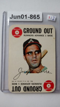 1968 Topps Baseball Ground Out Joseph Torre  Game No. 31 Braves
