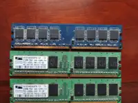 DDR2  3x512mb - 533MHz  PC2-4200U-444-10-A0