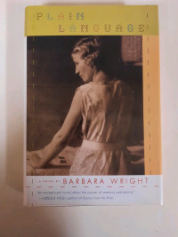 "Plain Language"hardcover novel by Barbara Wright