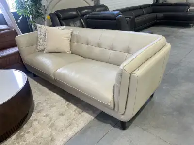 NEW too grain leather sofa save big , View more