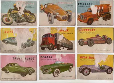 CARTE DE VOITURES LOT 34 CARTES TOPPS 1953, View more