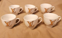6pcs Louis Vuitton  white  espresso cups