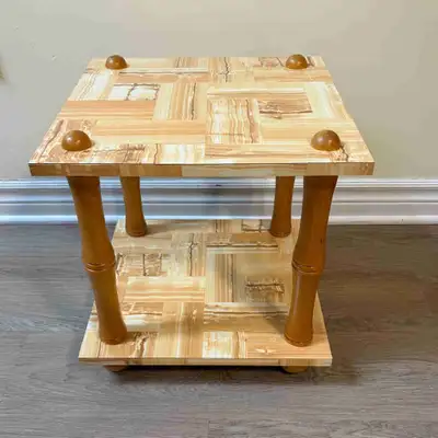 Vintage Two-Tier Side Table / End Table – Retro Design, View more