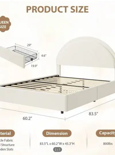 Queen Size Bed Frame, View more