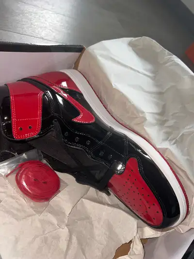 NIKE AIR JORDAN 1 HI RETRO BRED PATENT, View more