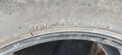 22 inch Bridgestone tires passed inspection with lots of tread left.