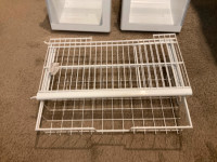 Assorted MAYTAG refrigerator drawers and shelves