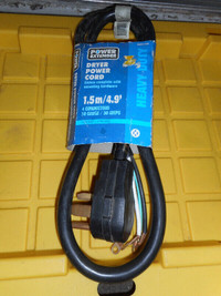 CLOTHES DRYER POWER CORD NEW $20