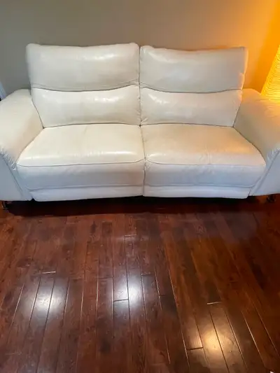 White Leather Sofa, View more