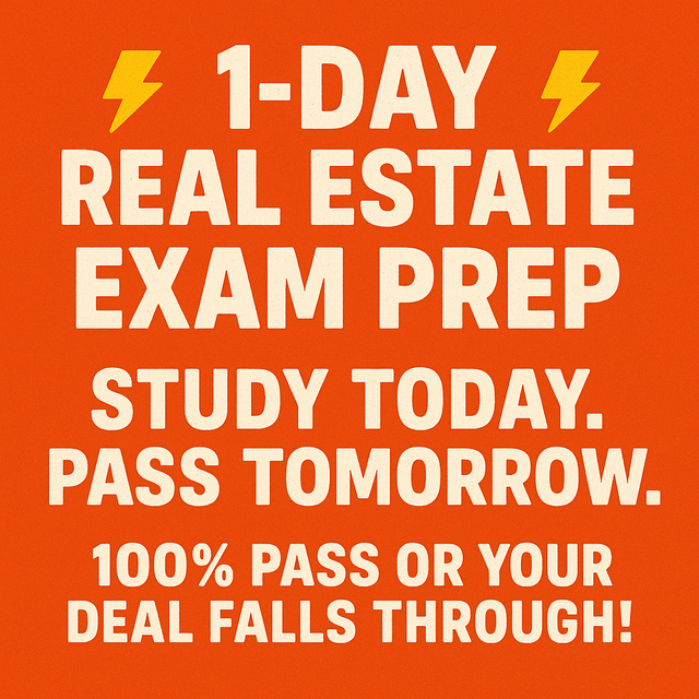 ⚡ 1-Day Real Estate Exam Prep ⚡“Study today. 100%Pass tomorrow. in Classes & Lessons in City of Toronto - Image 2