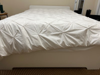 White double bed from ikea