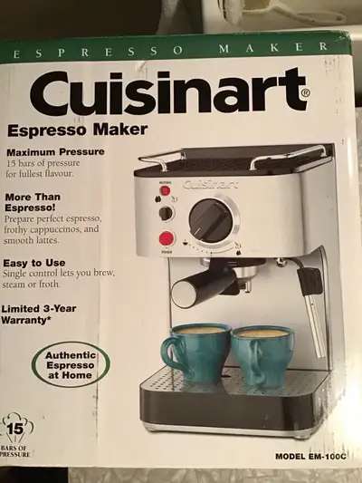 Cuisinart  Espresso , Cappuccino, Latte maker. Model EM-100C., View more