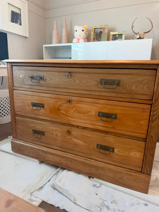 Natural antique furniture in good condition, $180.00; dimensions: 43" width