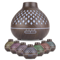 (Brand New)::Textured Wooden Essential Oil Diffuser 400 ML