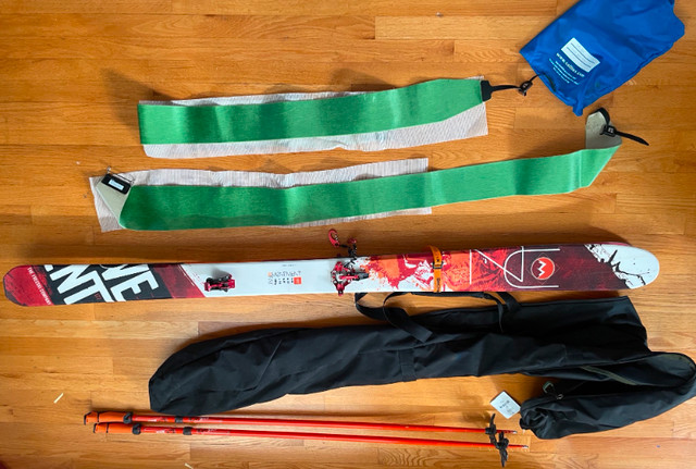 Touring skis, bindings, poles. 177 Movement Buzz. Like new in Ski in Calgary