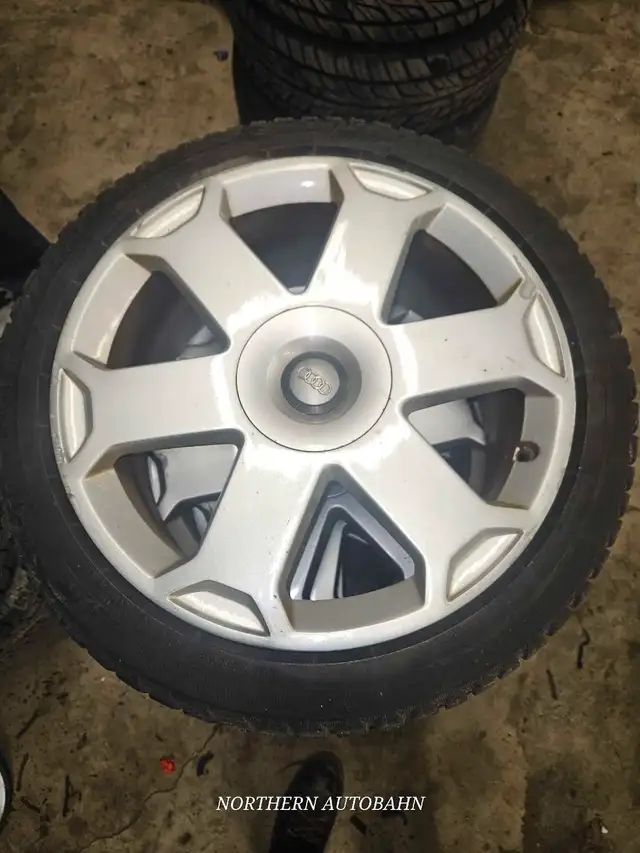 02-2008 AUDI S4 B6 B7 OEM 5X112 WHEELS / Bridgestone winters new in Tires & Rims in Cambridge - Image 3