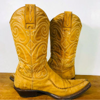 Roberto Cavalli vintage cowboy leather boots (homme)