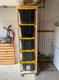5x1 sliding tote shelf tower