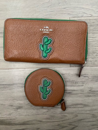 Coach cactus wallet and coin purse 