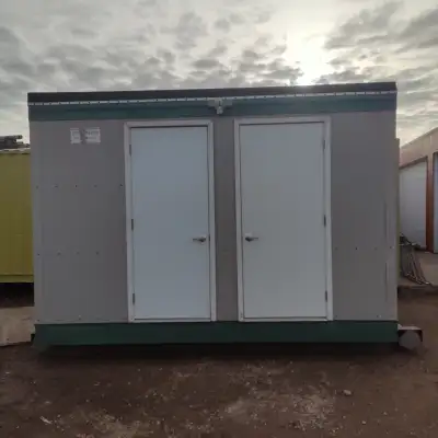 8'X12' self contained skidded washroom Our website: https://www.shirgor.ca