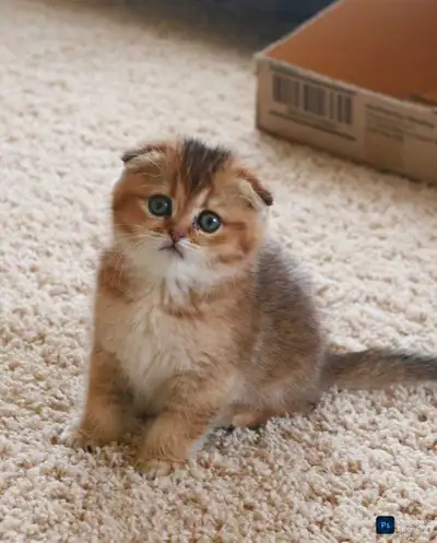 Scottish folded kitten ready for re-home , View more