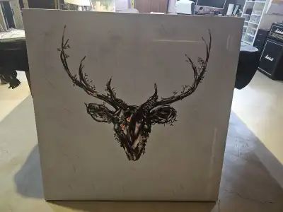 large deer antler wall art - 40" x 40" canvas, View more