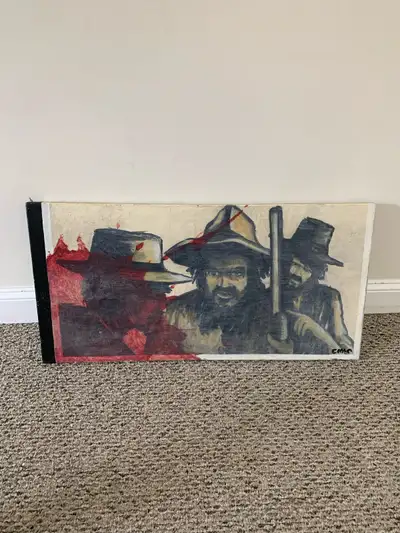 Wall Art - Canvas Painting - Three Cowboys, View more