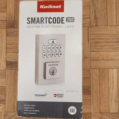 Kwikset SmartCode 260 Keyless Entry Door Lock / Deadbolt Lock Satin Nickel New, unused, see photos,...