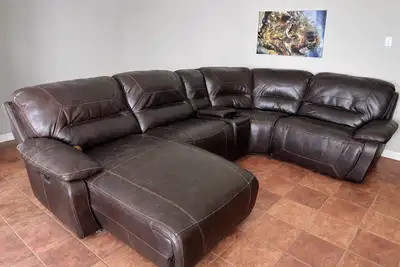 Leather Sectional, View more
