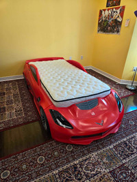 Kids Car Bed and Mattress 