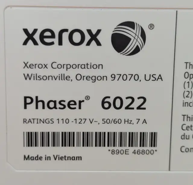 Good Condition! Xerox Phaser 6022 Color Laser Printer in Printers, Scanners & Fax in City of Toronto - Image 5